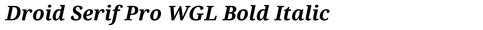 Droid Serif Pro WGL Bold Italic image